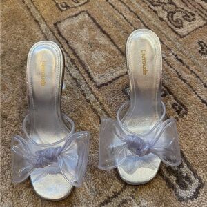 Larroude Silver Heel